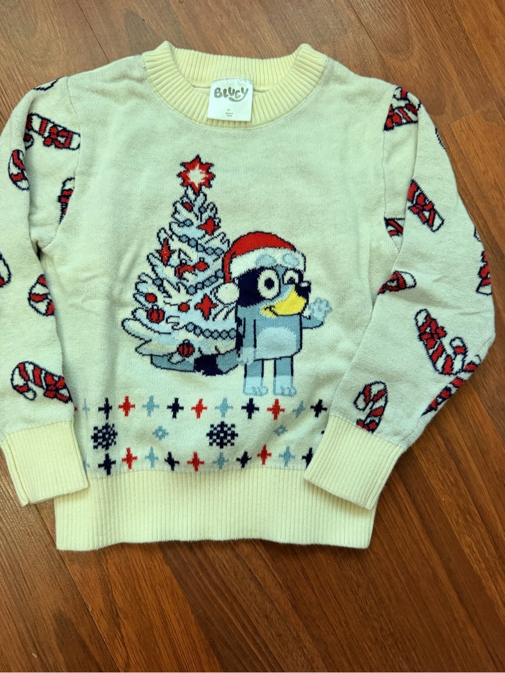 BILLY Cream Kids Holiday Penguin Sweater